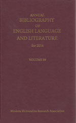 Cover of The Annual Bibliography of English Language and Literature 89