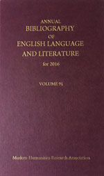 Cover of The Annual Bibliography of English Language and Literature 91