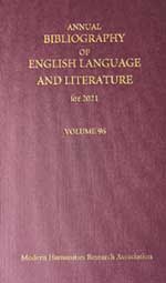 Cover of The Annual Bibliography of English Language and Literature 96