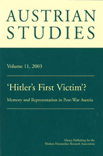 Cover of 'Hitler's First Victim'? Memory and Representation in Post-War Austria