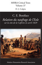 Cover of C. E. Boniface, <i>Relation du naufrage de L’Eole sur la côte de la Caffrerie, en avril 1829</i>