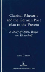 Cover of Classical Rhetoric and the German Poet