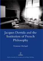Cover of Jacques Derrida and the Institution of French Philosophy