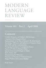 Cover of Modern Language Review 101.2