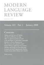 Cover of Modern Language Review 103.1