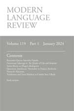 Cover of Modern Language Review 119.1