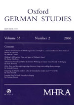 Cover of Oxford German Studies 35.2