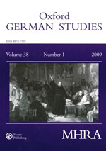 Cover of Oxford German Studies 38.1