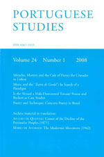 Cover of Portuguese Studies 24.1