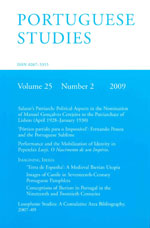 Cover of Portuguese Studies 25.2