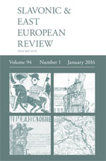 Cover of Slavonic and East European Review 94.1