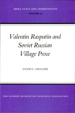 Cover of Valentin Rasputin and Soviet Russian Village Prose