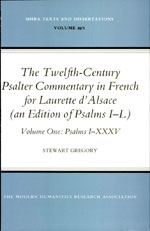 Cover of The Twelfth-Century Psalter Commentary in French for Laurette d'Alsace