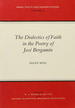 Cover of The Dialectics of Faith in the Poetry of José Bergamín