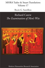 Cover of Richard Carew, <i>The Examination of Men's Wits</i>