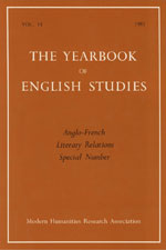 Cover of Anglo-French Literary Relations