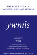 Cover of The Year's Work in Modern Language Studies, Volume 72