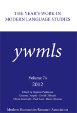 Cover of The Year's Work in Modern Language Studies, Volume 74
